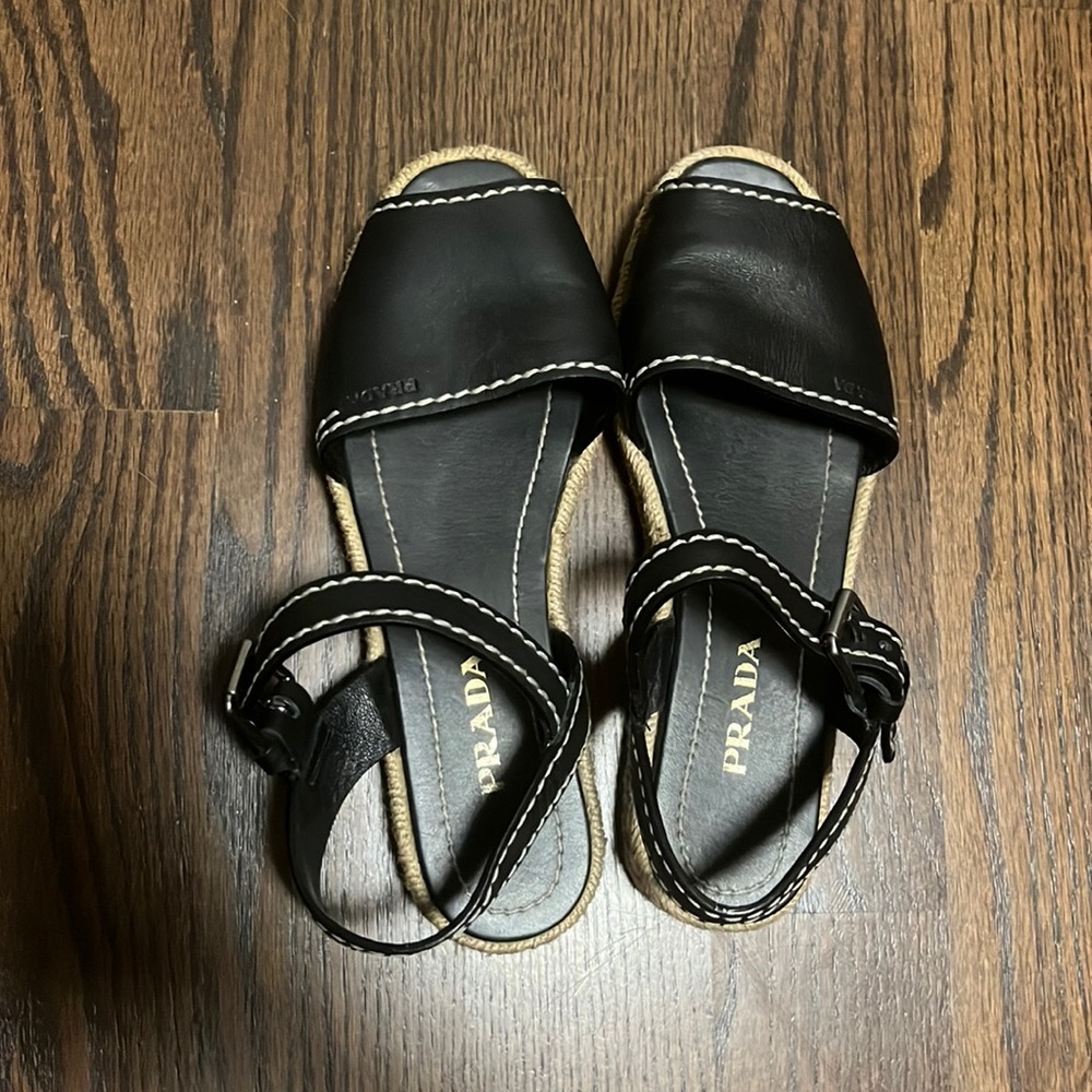 Authentic Prada espadrilles sandals